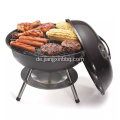 14&#39;&#39; Tragbarer runder, einfach zusammengebauter Holzkohle-BBQ-Grill